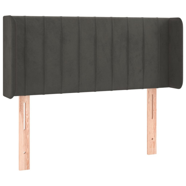 Wezgłowie Szary 93 x 16 x 78/88 cm Aksamit vidaXL 527583