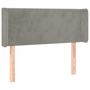 Wezgłowie Szary 93 x 16 x 78/88 cm Aksamit vidaXL 521814 Wezgłowie Szary 93 x 16 x 78/88 cm Aksamit vidaXL 521814
