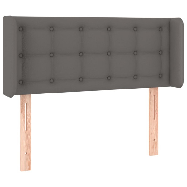 Wezgłowie Szary 93 x 16 x 78/88 cm Sztuczna skóra vidaXL 380749