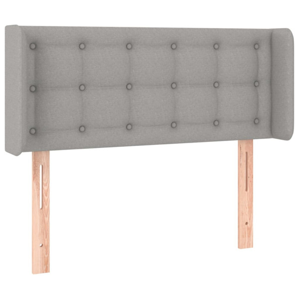 Wezgłowie Szary 93 x 16 x 78/88 cm Tkanina vidaXL 535572