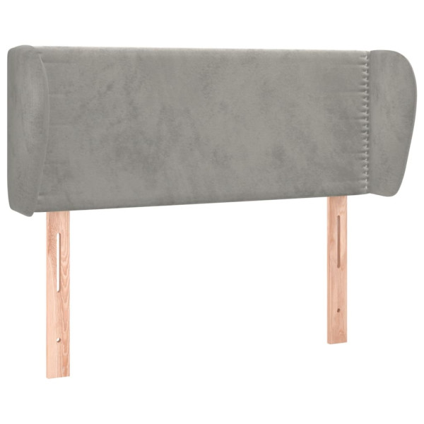 Wezgłowie Szary 93 x 23 x 78/88 cm Aksamit vidaXL 380783