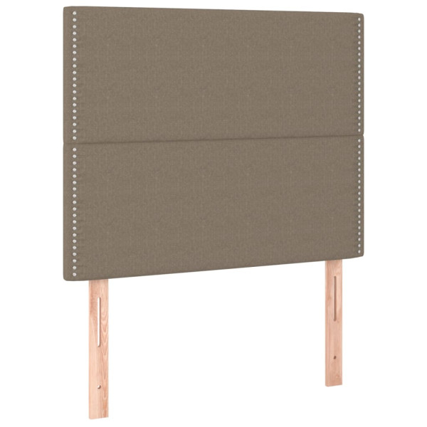 Wezgłowie Taupe 100 x 5 x 118/128 cm Tkanina vidaXL 523442