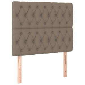 Wezgłowie Taupe 100 x 7 x 118/128 cm Tkanina vidaXL 527615 Wezgłowie Taupe 100 x 7 x 118/128 cm Tkanina vidaXL 527615