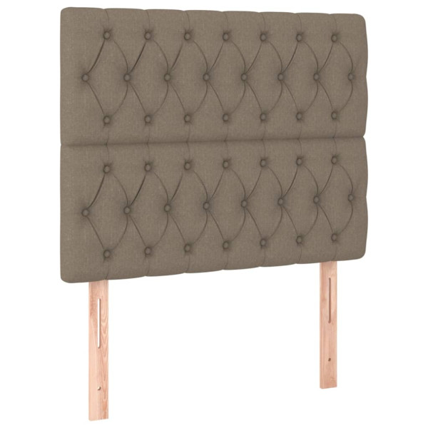 Wezgłowie Taupe 100 x 7 x 118/128 cm Tkanina vidaXL 527615