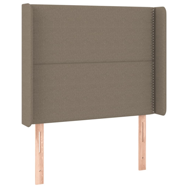 Wezgłowie Taupe 103 x 16 x 118/128 cm Tkanina vidaXL 521899