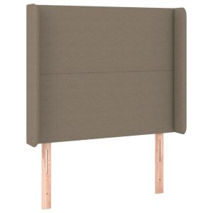 Wezgłowie Taupe 103 x 16 x 118/128 cm Tkanina vidaXL 532902 Wezgłowie Taupe 103 x 16 x 118/128 cm Tkanina vidaXL 532902