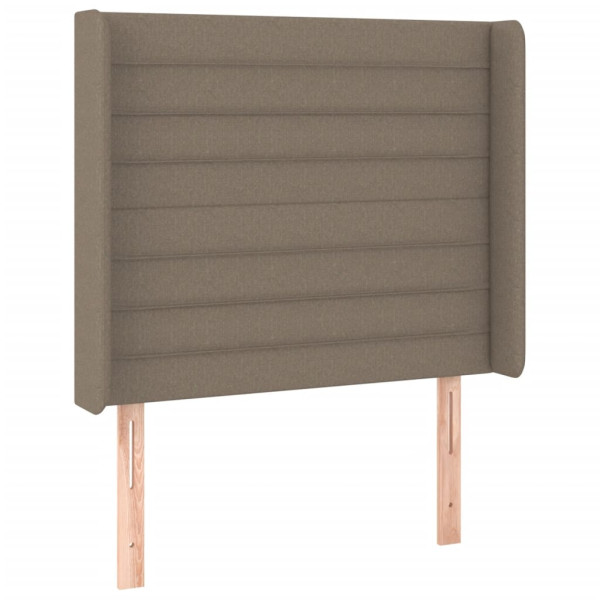 Wezgłowie Taupe 103 x 16 x 118/128 cm Tkanina vidaXL 523293