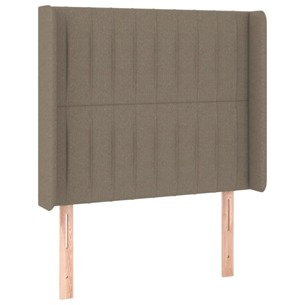 Wezgłowie Taupe 103 x 16 x 118/128 cm Tkanina vidaXL 523323