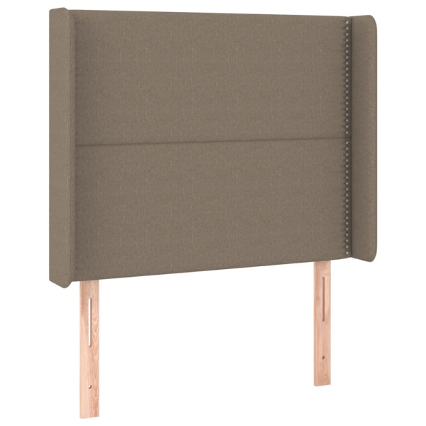 Wezgłowie Taupe 103 x 16 x 118/128 cm Tkanina vidaXL 379891