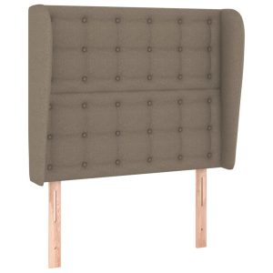 Wezgłowie Taupe 103 x 23 x 118/128 cm Tkanina vidaXL 523292 Wezgłowie Taupe 103 x 23 x 118/128 cm Tkanina vidaXL 523292