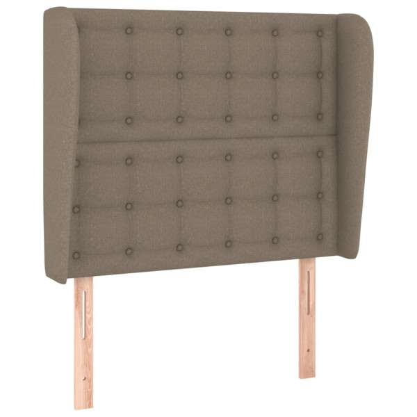 Wezgłowie Taupe 103 x 23 x 118/128 cm Tkanina vidaXL 523292