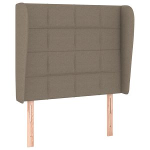 Wezgłowie Taupe 103 x 23 x 118/128 cm Tkanina vidaXL 532751 Wezgłowie Taupe 103 x 23 x 118/128 cm Tkanina vidaXL 532751