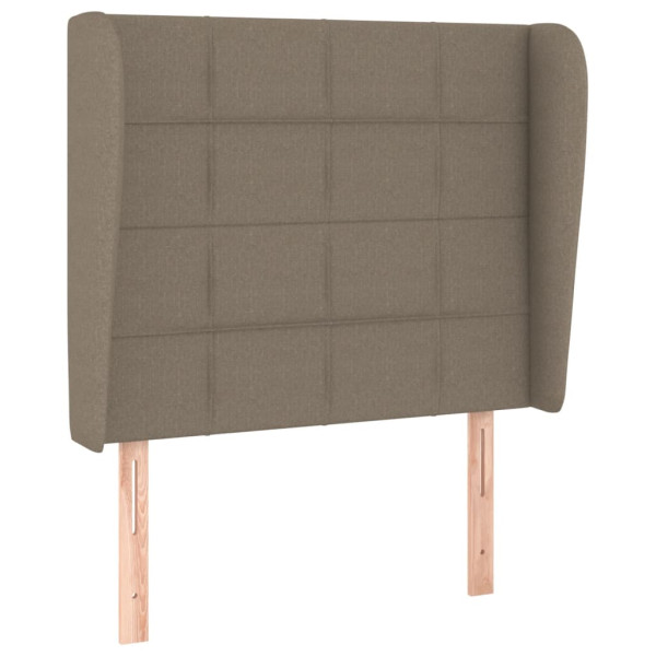 Wezgłowie Taupe 103 x 23 x 118/128 cm Tkanina vidaXL 532751