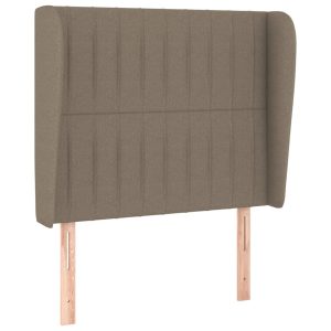 Wezgłowie Taupe 103 x 23 x 118/128 cm Tkanina vidaXL 497163 Wezgłowie Taupe 103 x 23 x 118/128 cm Tkanina vidaXL 497163
