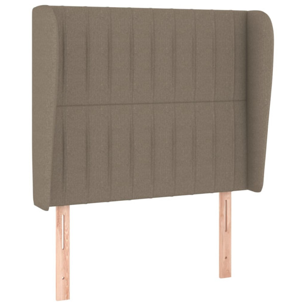 Wezgłowie Taupe 103 x 23 x 118/128 cm Tkanina vidaXL 497163