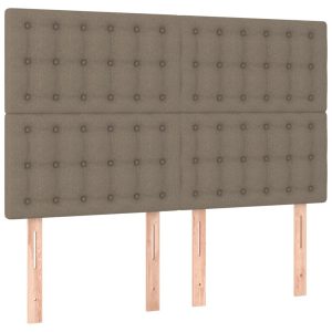 Wezgłowie Taupe 144 cm Tkanina Wysoki vidaXL 380791
