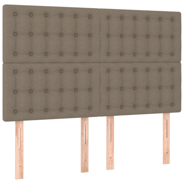 Wezgłowie Taupe 144 cm Tkanina Wysoki vidaXL 380791