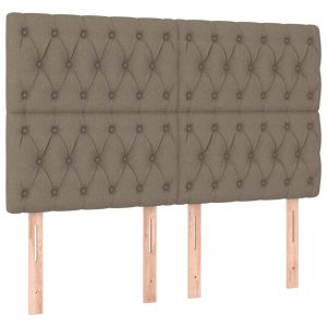 Wezgłowie Taupe 144 cm Tkanina Wysoki vidaXL 379781