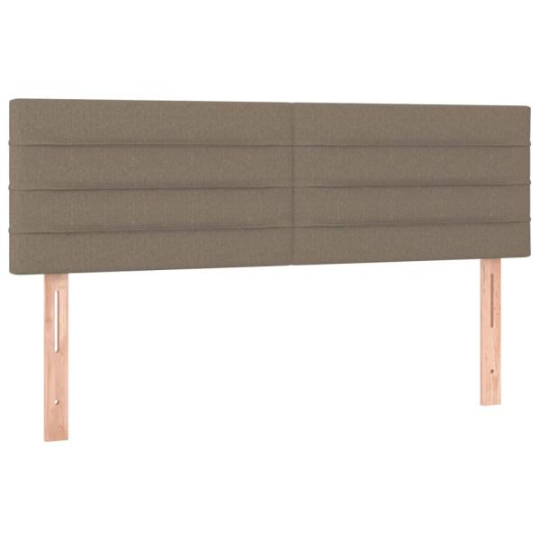 Wezgłowie Taupe 144 x 5 x 78/88 cm Tkanina vidaXL 533394