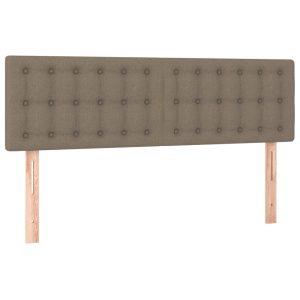 Wezgłowie Taupe 144 x 5 x 78/88 cm Tkanina vidaXL 533554