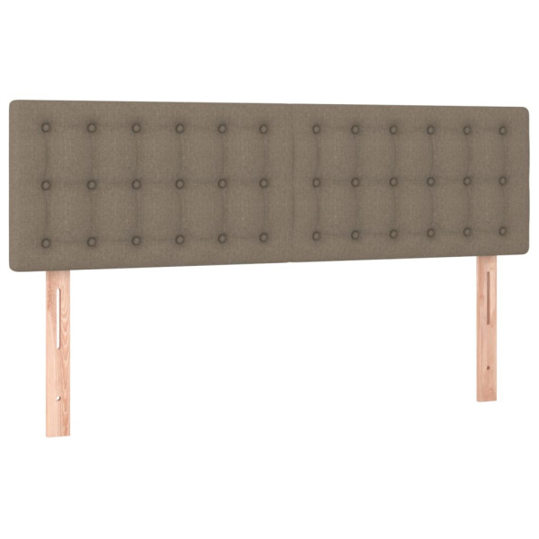 Wezgłowie Taupe 144 x 5 x 78/88 cm Tkanina vidaXL 533554