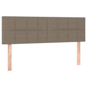 Wezgłowie Taupe 144 x 5 x 78/88 cm Tkanina vidaXL 533581