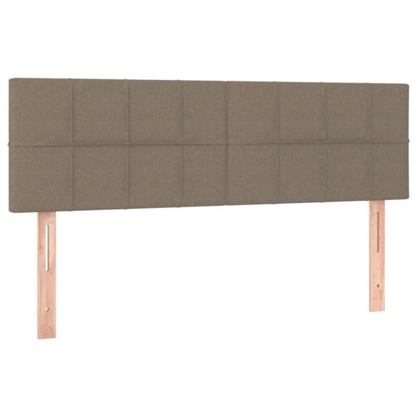 Wezgłowie Taupe 144 x 5 x 78/88 cm Tkanina vidaXL 533581