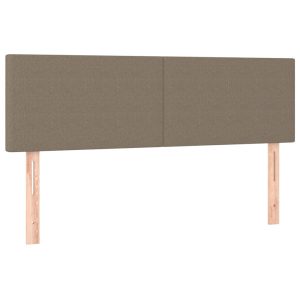 Wezgłowie Taupe 144 x 5 x 78/88 cm Tkanina vidaXL 532353
