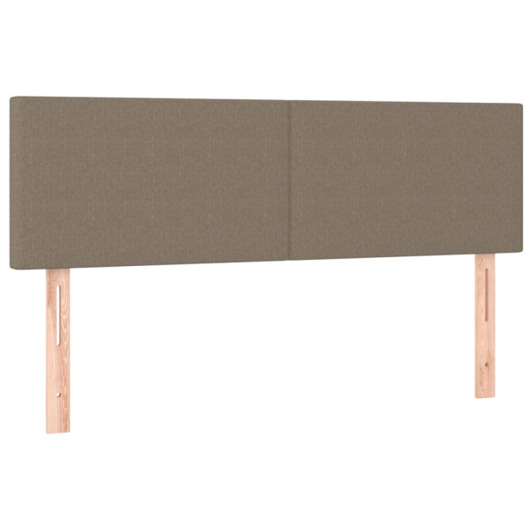 Wezgłowie Taupe 144 x 5 x 78/88 cm Tkanina vidaXL 532353