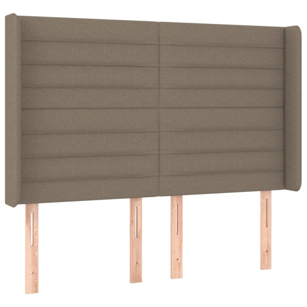 Wezgłowie Taupe 147 x 16 x 118/128 cm Tkanina vidaXL 517490