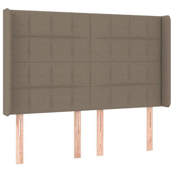 Wezgłowie Taupe 147 x 16 x 118/128 cm Tkanina vidaXL 532369