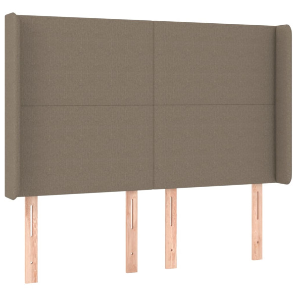 Wezgłowie Taupe 147 x 16 x 118/128 cm Tkanina vidaXL 532836