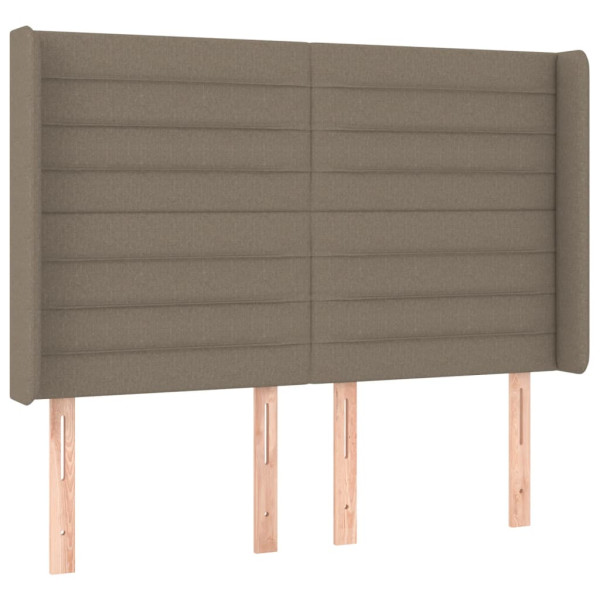 Wezgłowie Taupe 147 x 16 x 118/128 cm Tkanina vidaXL 379766