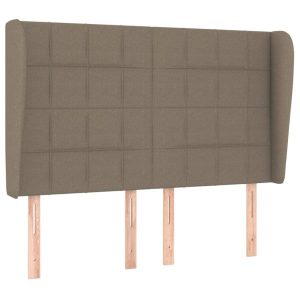 Wezgłowie Taupe 147 x 23 x 118/128 cm Tkanina vidaXL 532925 Wezgłowie Taupe 147 x 23 x 118/128 cm Tkanina vidaXL 532925