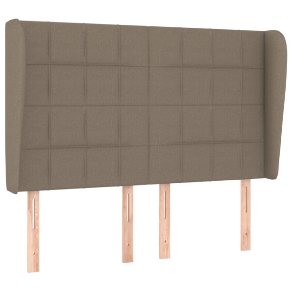 Wezgłowie Taupe 147 x 23 x 118/128 cm Tkanina vidaXL 532925