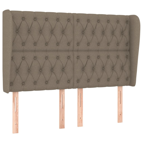 Wezgłowie Taupe 147 x 23 x 118/128 cm Tkanina vidaXL 522115