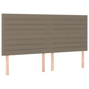 Wezgłowie Taupe 160 x 5 x 118/128 cm Tkanina vidaXL 535557 Wezgłowie Taupe 160 x 5 x 118/128 cm Tkanina vidaXL 535557