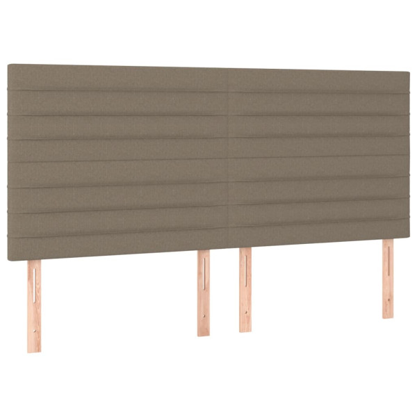 Wezgłowie Taupe 160 x 5 x 118/128 cm Tkanina vidaXL 535557