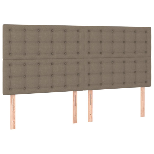 Wezgłowie Taupe 160 x 5 x 118/128 cm Tkanina vidaXL 517480