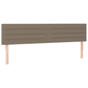 Wezgłowie Taupe 160 x 5 x 78/88 cm Tkanina vidaXL 535425 Wezgłowie Taupe 160 x 5 x 78/88 cm Tkanina vidaXL 535425