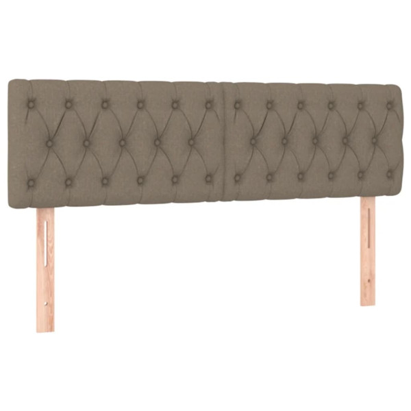 Wezgłowie Taupe 160 x 7 x 78/88 cm Tkanina vidaXL 531882