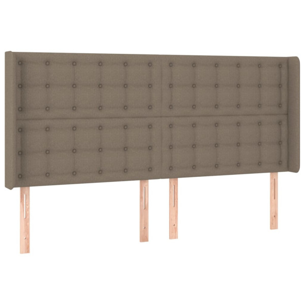 Wezgłowie Taupe 163 x 16 x 118/128 cm Tkanina vidaXL 517476