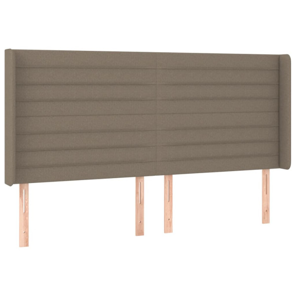 Wezgłowie Taupe 163 x 16 x 118/128 cm Tkanina vidaXL 523231