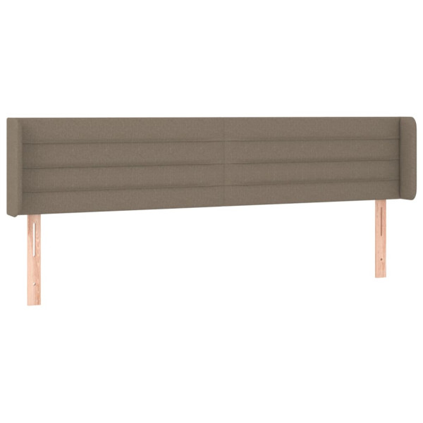 Wezgłowie Taupe 163 x 16 x 78/88 cm Tkanina vidaXL 523366