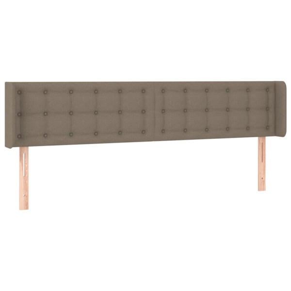 Wezgłowie Taupe 163 x 16 x 78/88 cm Tkanina vidaXL 532529