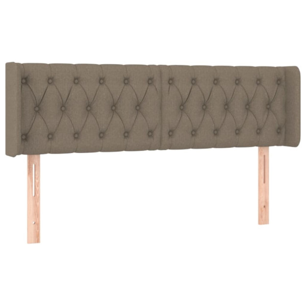 Wezgłowie Taupe 163 x 16 x 78/88 cm Tkanina vidaXL 533178