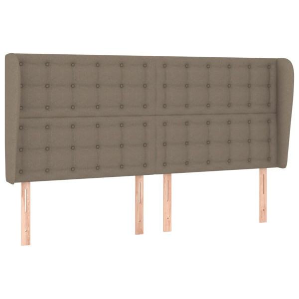 Wezgłowie Taupe 163 x 23 x 118/128 cm Tkanina vidaXL 533167
