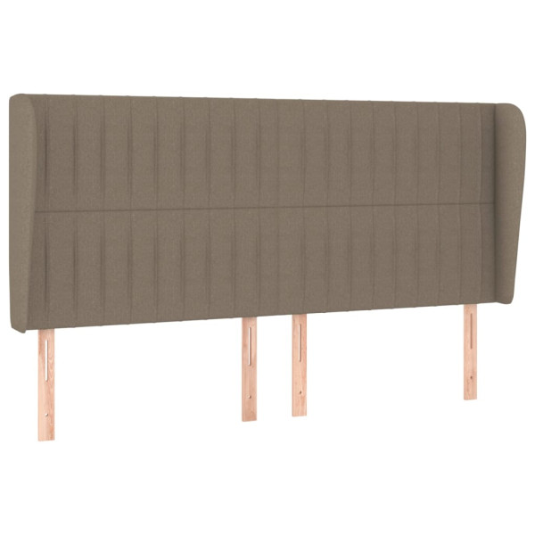 Wezgłowie Taupe 163 x 23 x 118/128 cm Tkanina vidaXL 380784