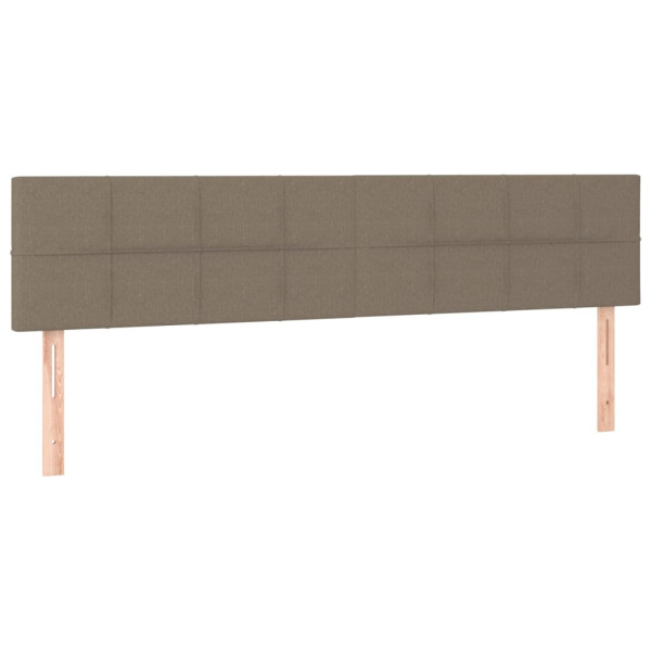 Wezgłowie Taupe 180 x 5 x 78/88 cm Tkanina vidaXL 523110