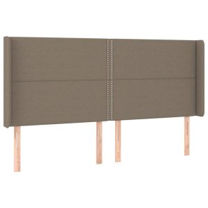 Wezgłowie Taupe 183 x 16 x 118/128 cm Tkanina vidaXL 523241 Wezgłowie Taupe 183 x 16 x 118/128 cm Tkanina vidaXL 523241